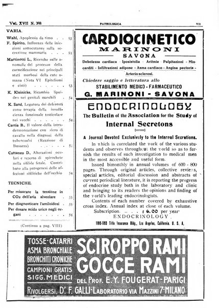 Pathologica rivista quindicinale