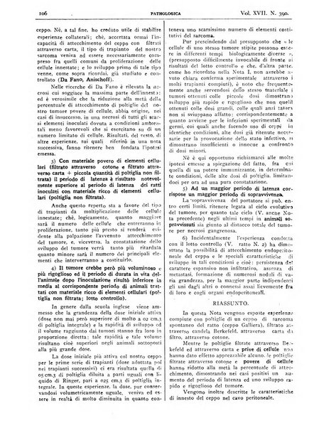 Pathologica rivista quindicinale