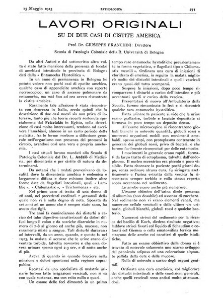 Pathologica rivista quindicinale