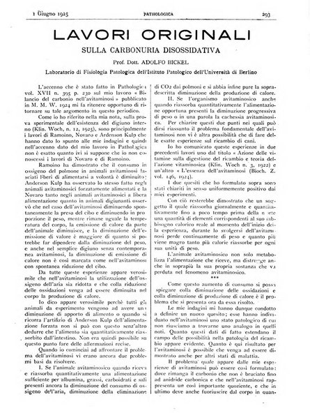 Pathologica rivista quindicinale