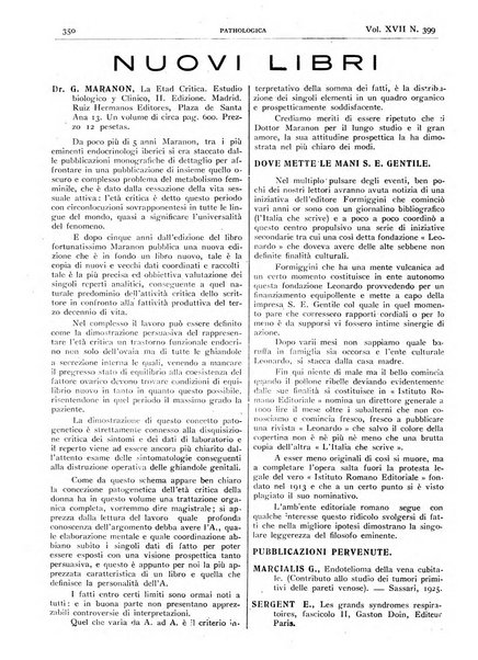 Pathologica rivista quindicinale