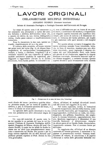 Pathologica rivista quindicinale