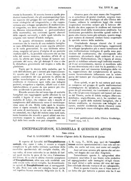 Pathologica rivista quindicinale