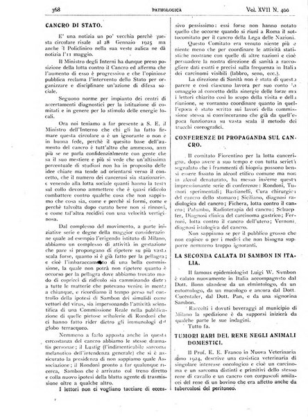 Pathologica rivista quindicinale