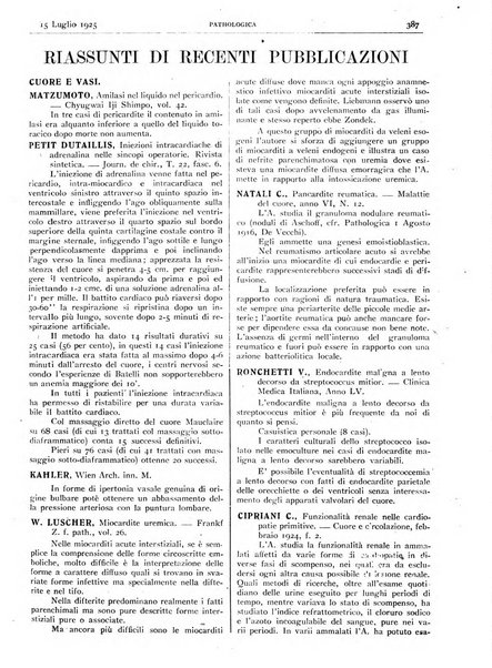 Pathologica rivista quindicinale