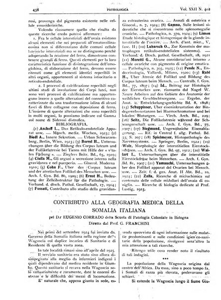 Pathologica rivista quindicinale