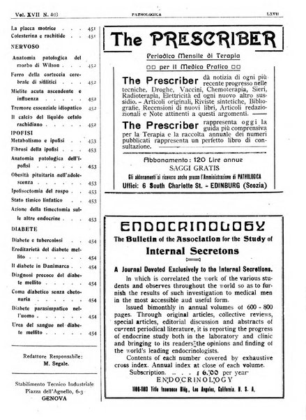 Pathologica rivista quindicinale