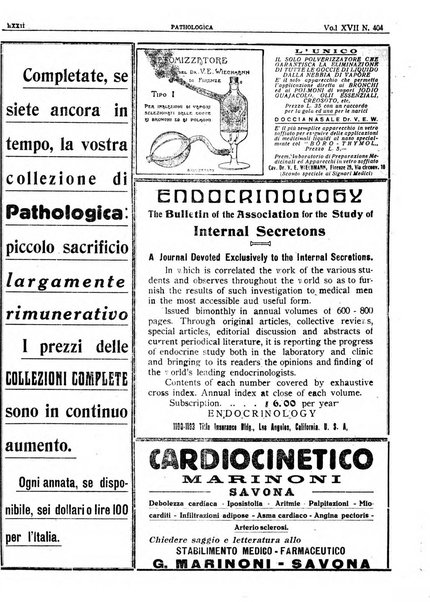 Pathologica rivista quindicinale