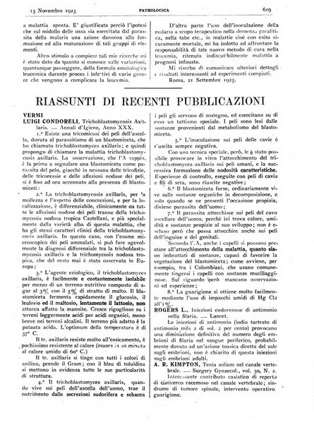 Pathologica rivista quindicinale