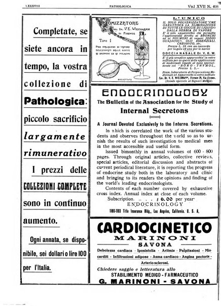 Pathologica rivista quindicinale