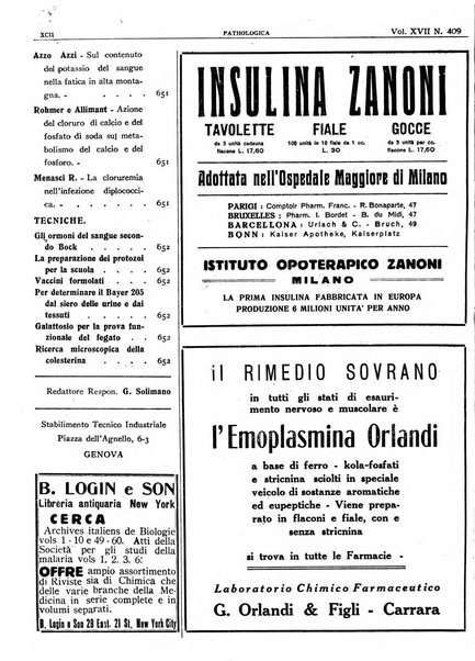 Pathologica rivista quindicinale