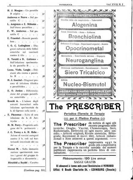 Pathologica rivista quindicinale