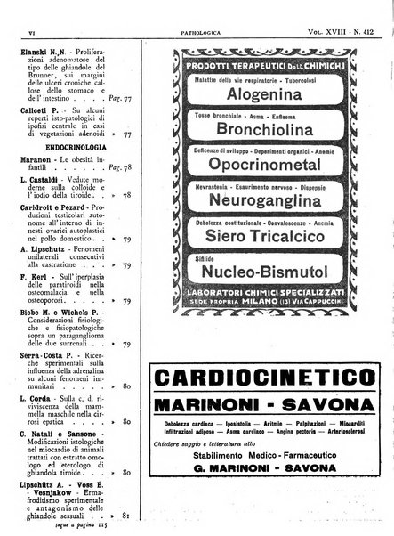 Pathologica rivista quindicinale