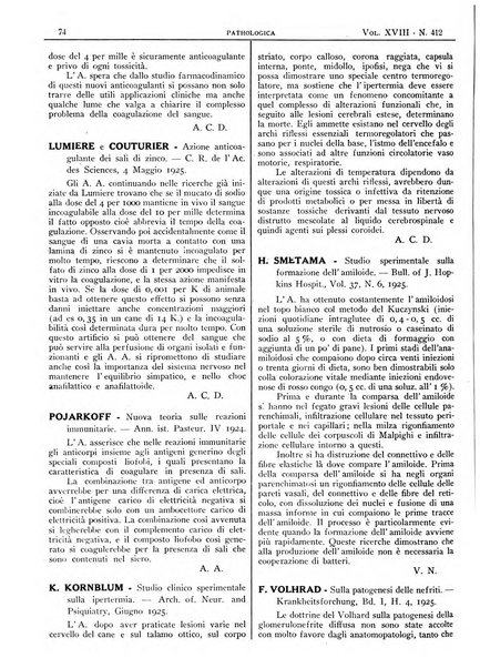 Pathologica rivista quindicinale