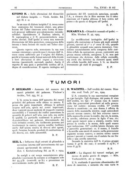 Pathologica rivista quindicinale