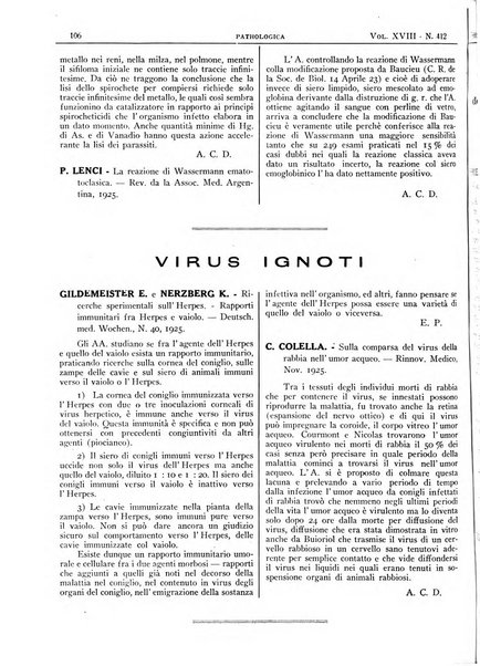 Pathologica rivista quindicinale