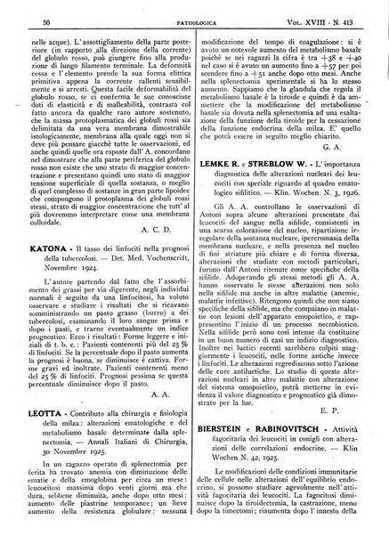 Pathologica rivista quindicinale