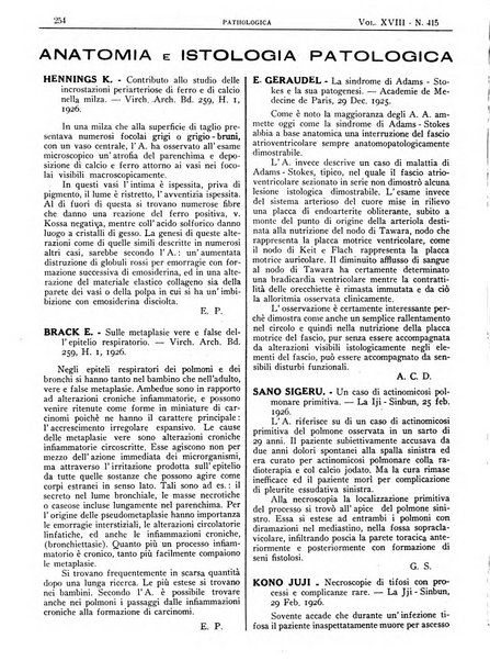 Pathologica rivista quindicinale