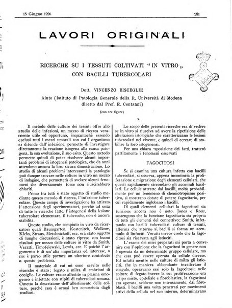 Pathologica rivista quindicinale