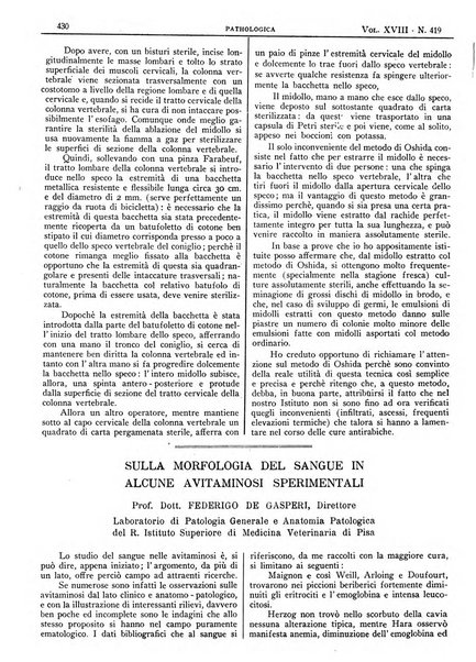 Pathologica rivista quindicinale