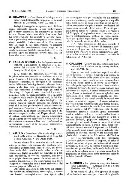 Pathologica rivista quindicinale