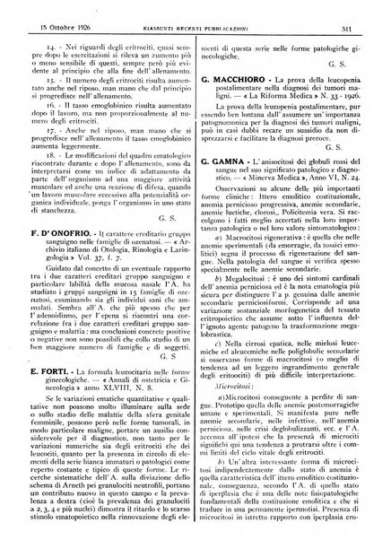 Pathologica rivista quindicinale