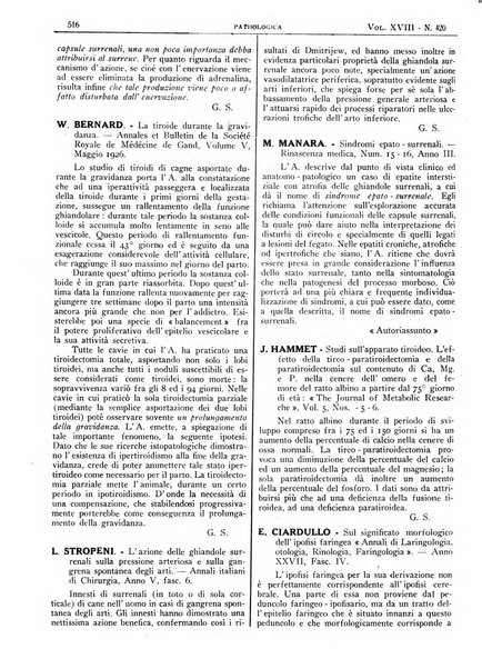 Pathologica rivista quindicinale