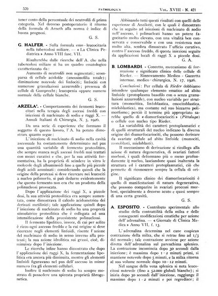 Pathologica rivista quindicinale