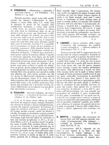 Pathologica rivista quindicinale