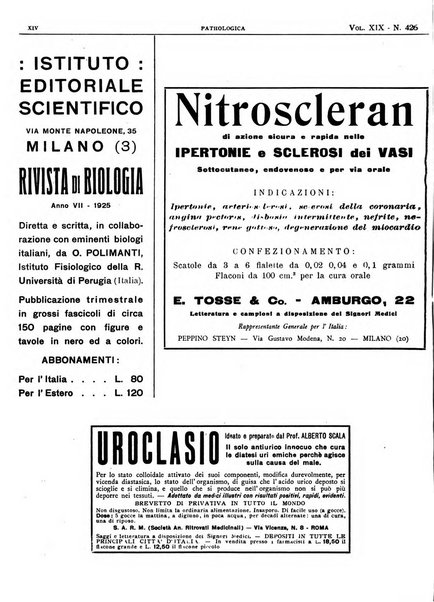 Pathologica rivista quindicinale