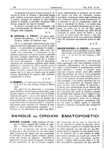 Pathologica rivista quindicinale