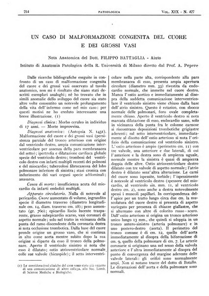 Pathologica rivista quindicinale