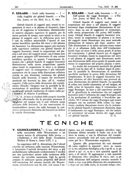 Pathologica rivista quindicinale