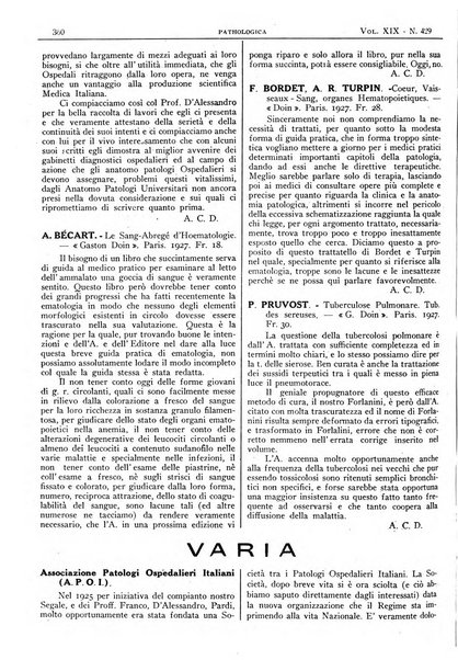 Pathologica rivista quindicinale