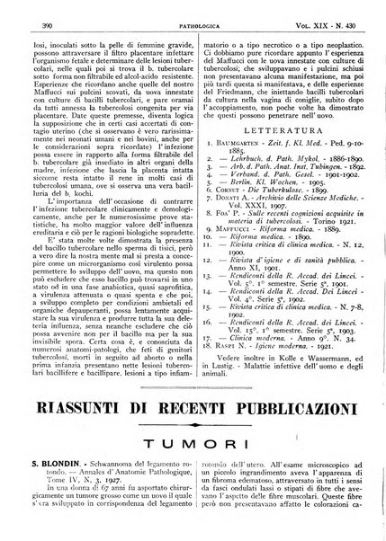 Pathologica rivista quindicinale