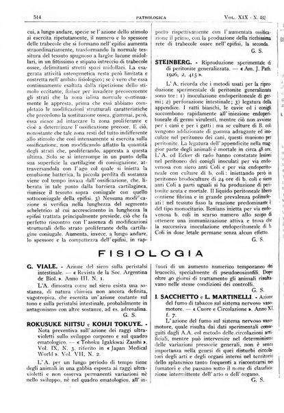 Pathologica rivista quindicinale