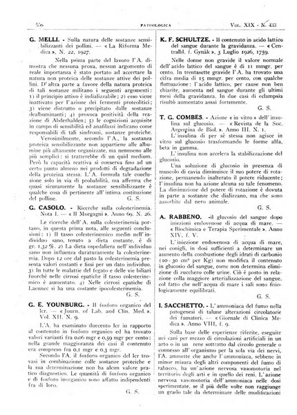 Pathologica rivista quindicinale