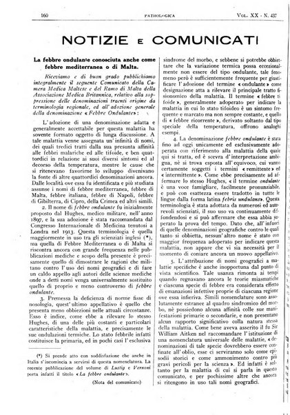 Pathologica rivista quindicinale