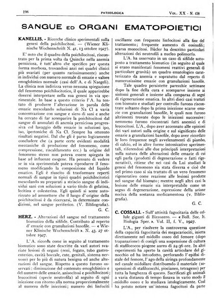 Pathologica rivista quindicinale