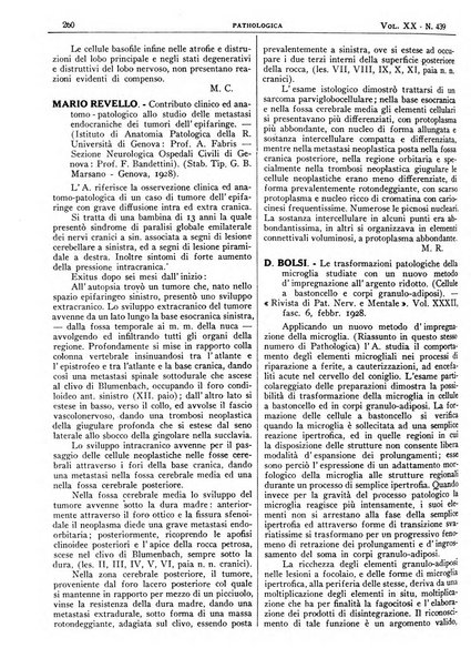 Pathologica rivista quindicinale