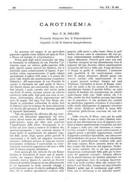 Pathologica rivista quindicinale