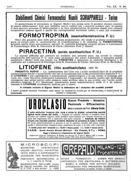 Pathologica rivista quindicinale