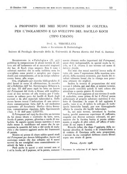 Pathologica rivista quindicinale