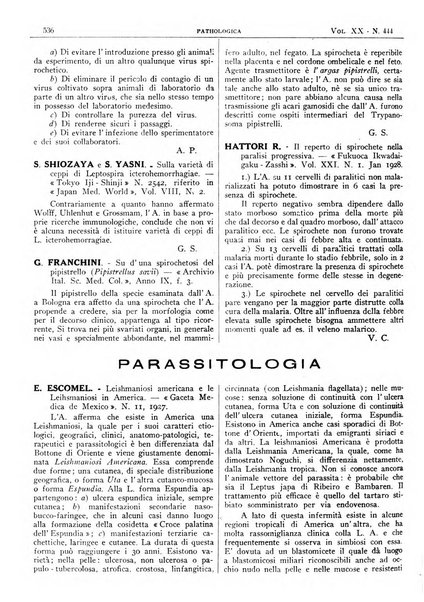 Pathologica rivista quindicinale