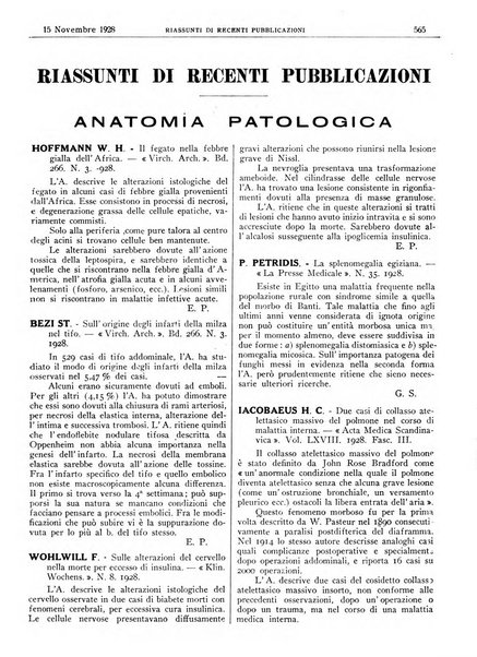 Pathologica rivista quindicinale