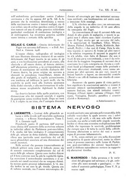 Pathologica rivista quindicinale