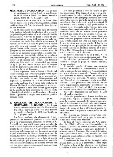 Pathologica rivista quindicinale