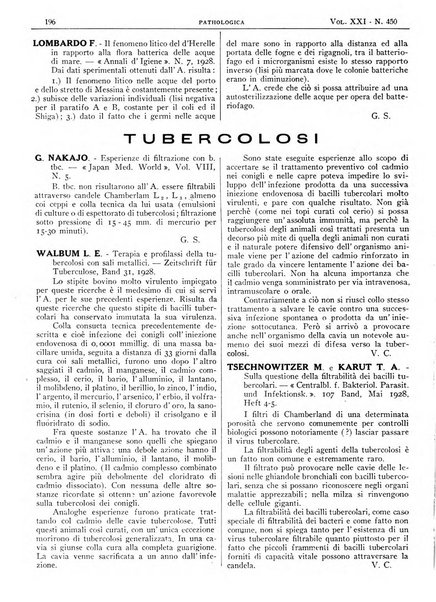 Pathologica rivista quindicinale