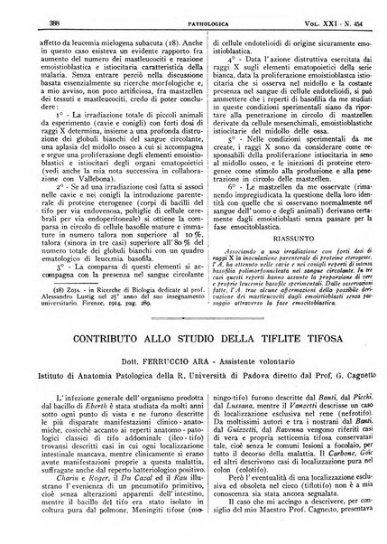 Pathologica rivista quindicinale