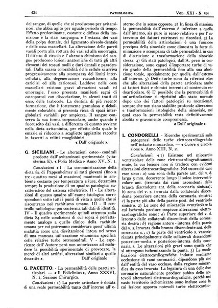 Pathologica rivista quindicinale